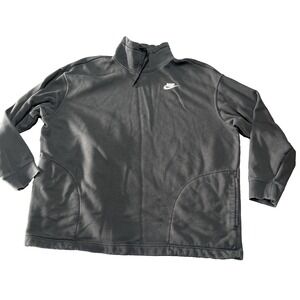 NIKE Womens M Sportswear Club Fleece Funnel Neck Sweatshirt Jumper Black